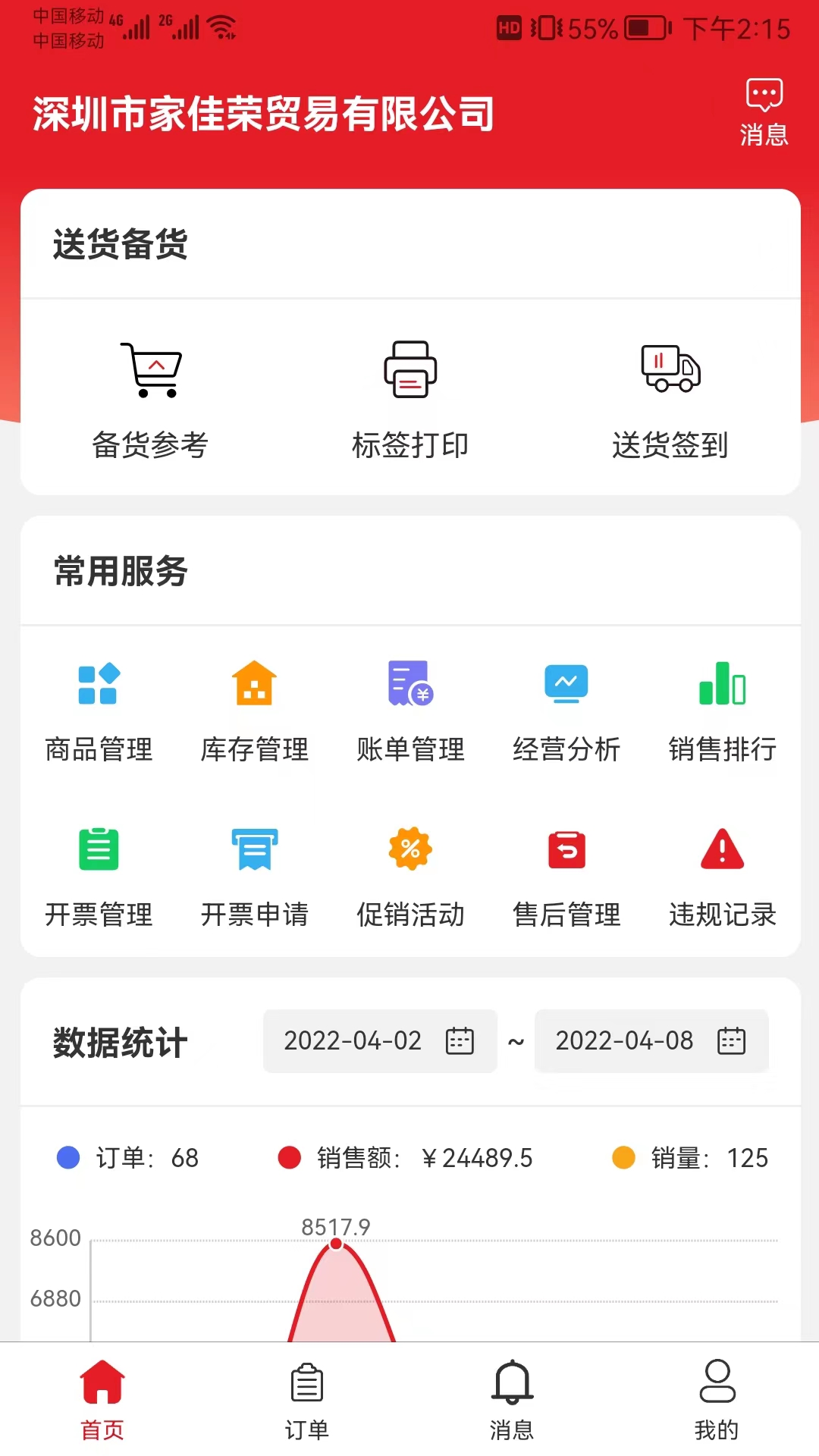 中农供应商管理系统截图1