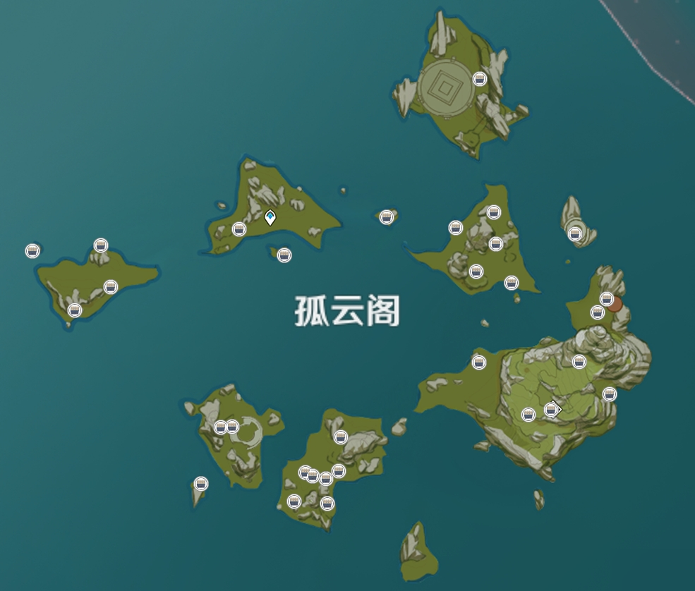 原神孤云阁遗迹宝藏在哪
