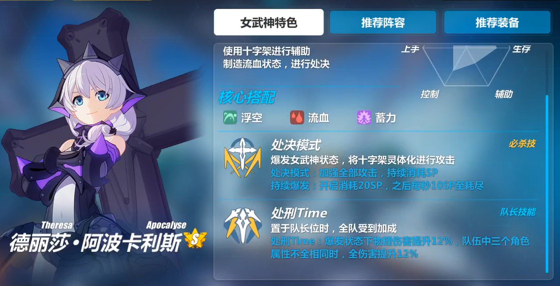 崩坏3德丽莎·阿波卡利斯怎么玩