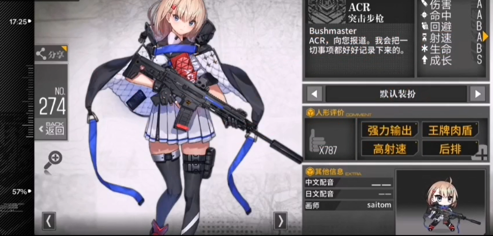 少女前线acr值不值得练