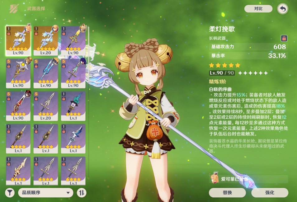 原神柔灯挽歌能给哪些角色用