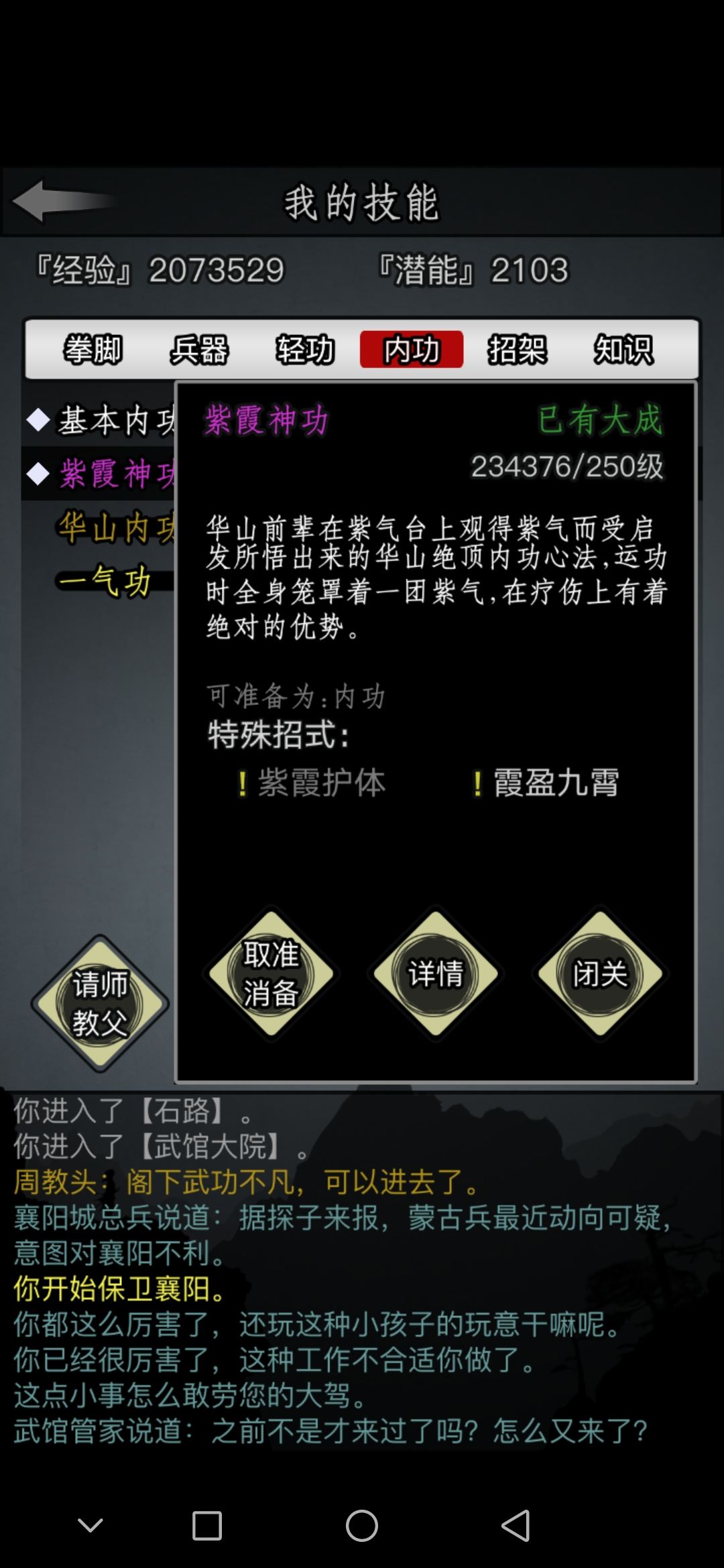 放置江湖紫霞神功怎么学