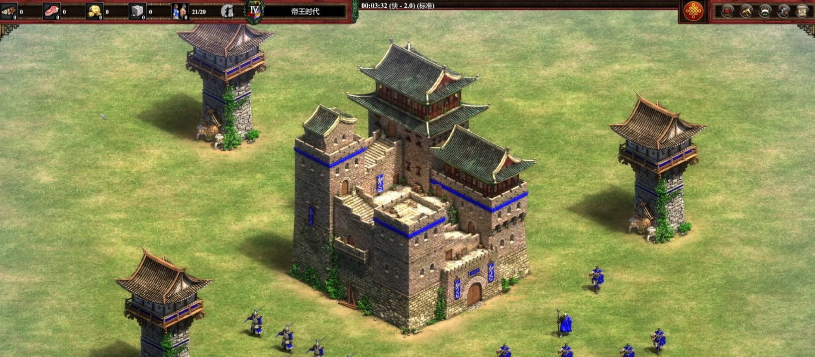 帝国时代2地形围墙怎么建