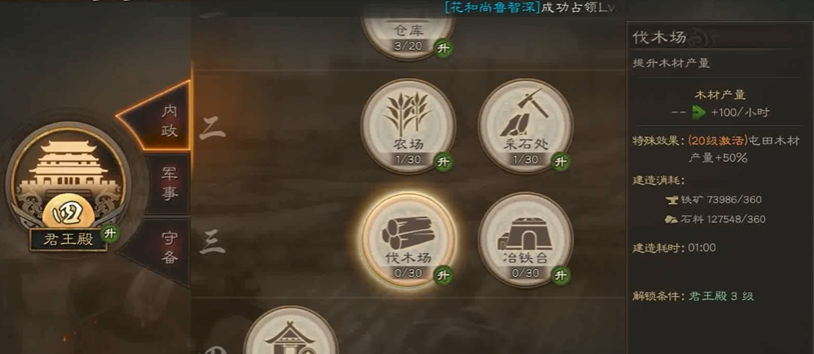 三国志战略版分城主升什么