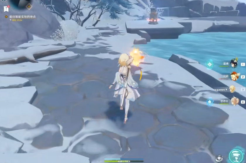 原神雪山精灵石柱如何解密