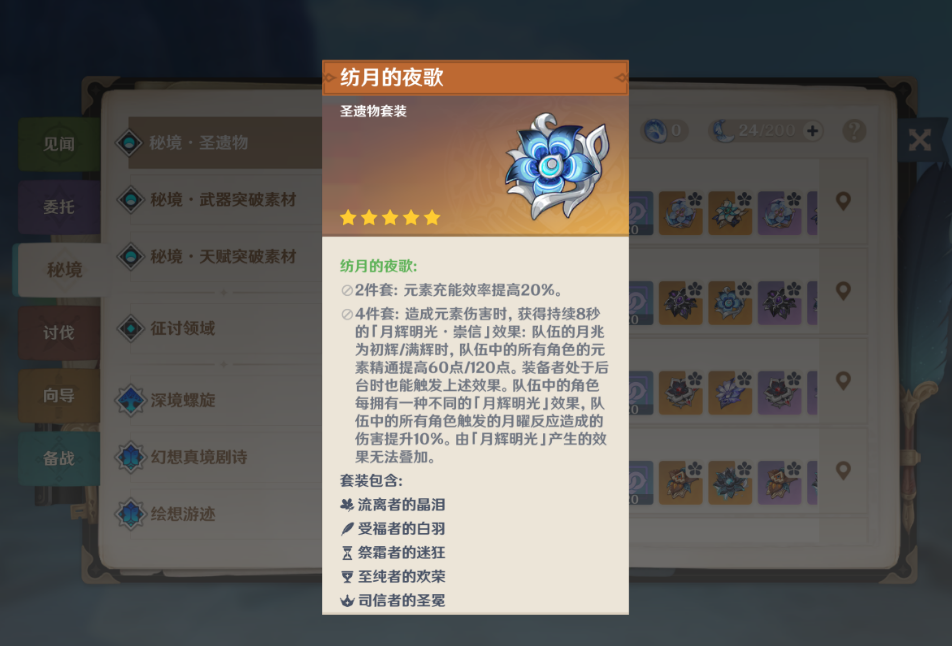 原神伊涅芙带哪套圣遗物