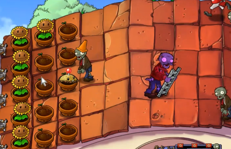 植物大战僵尸95版5-4怎么打