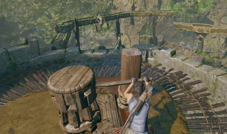 古墓丽影暗影水车那里怎么过