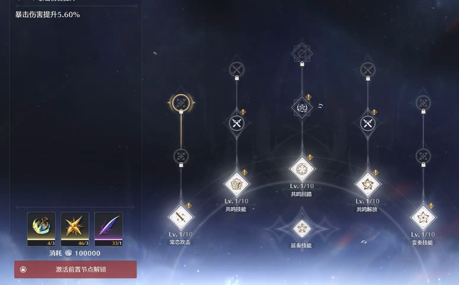 鸣潮椿升级哪个技能