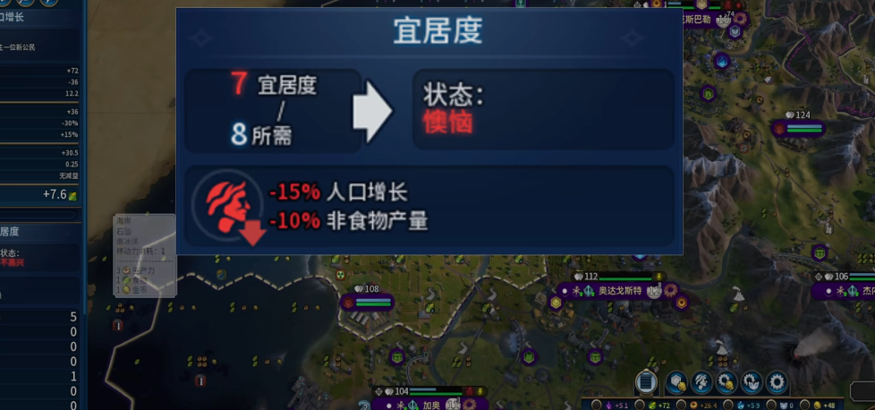 文明6宜居度有什么用