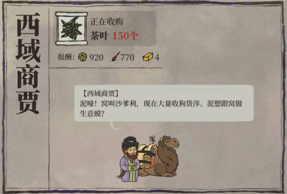 江南百景图西域商贾是什么