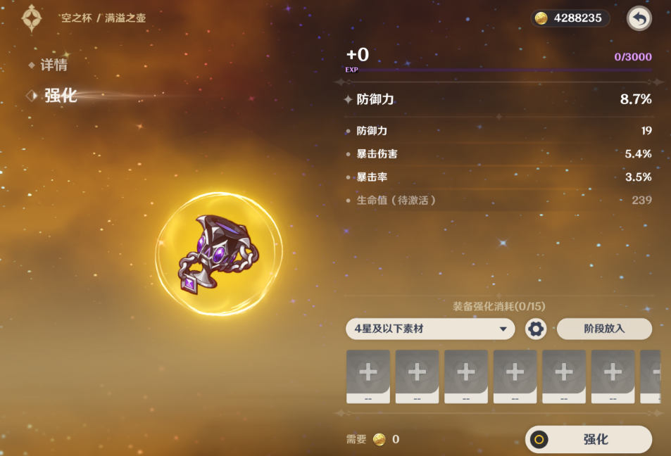 原神兹白圣遗物词条用什么