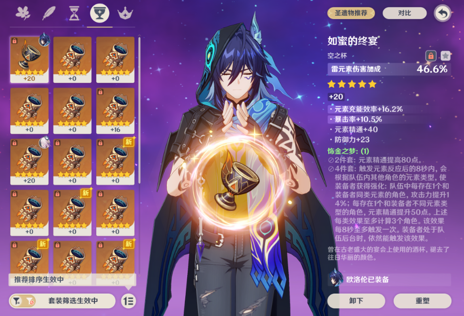 原神欧洛伦圣遗物有哪些有效词条