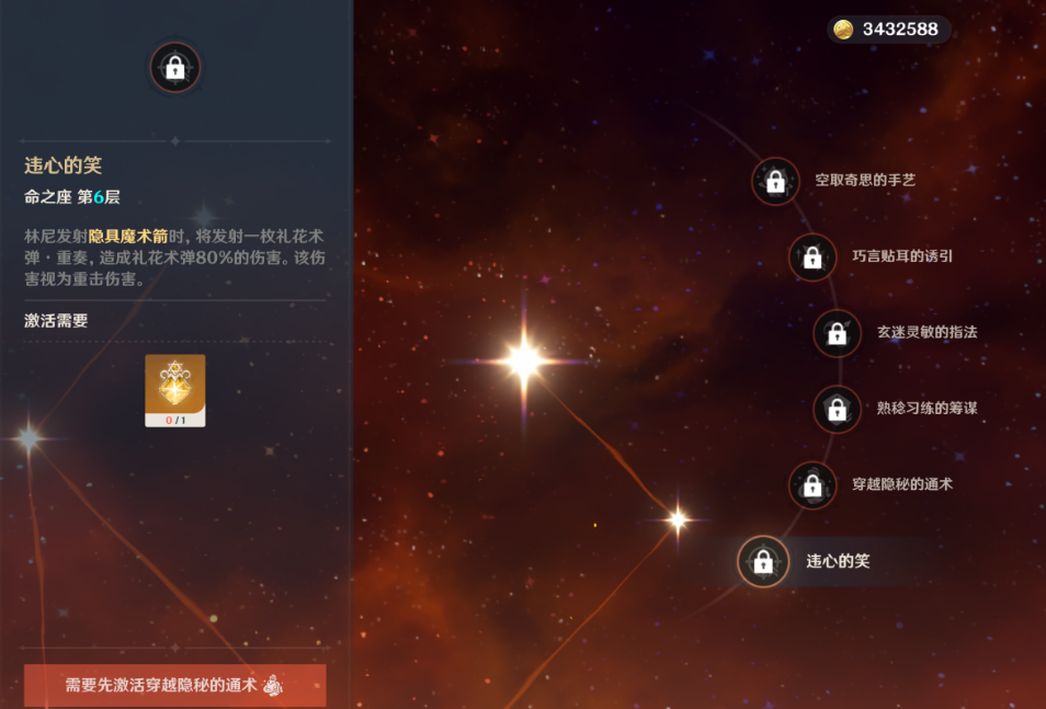 原神林尼命座效果怎么样