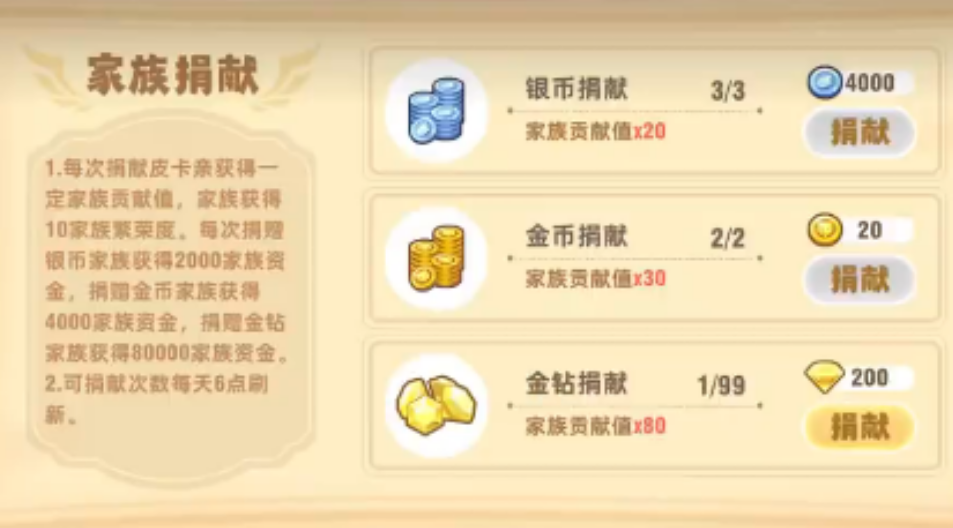 皮卡堂手游家族有什么用 皮卡堂手游家族有什么用