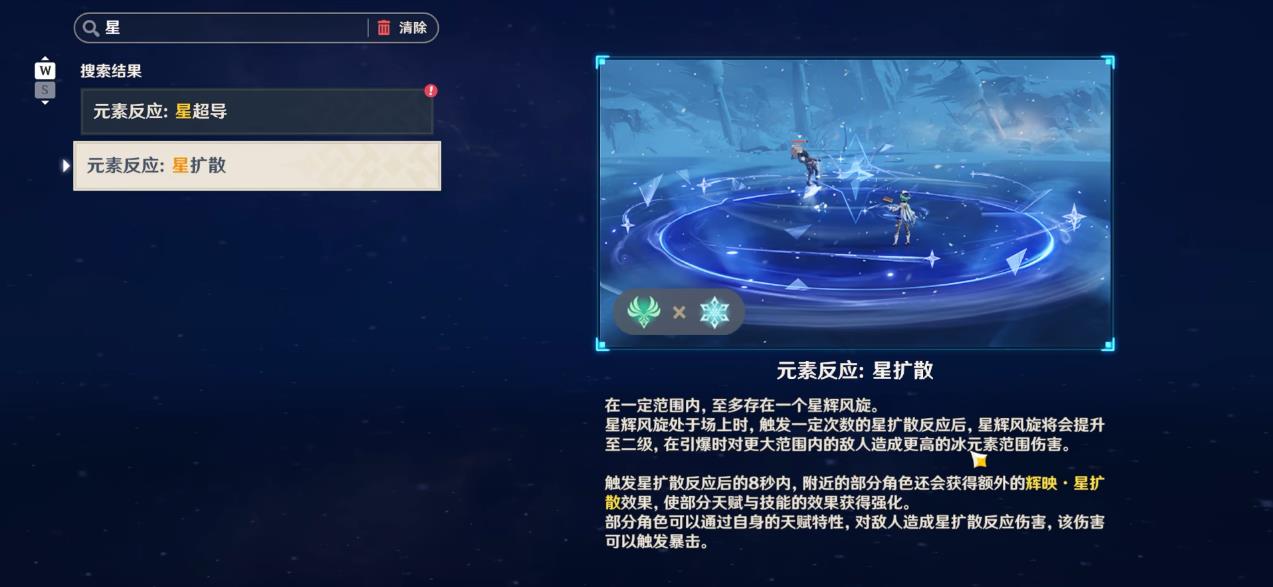 原神星扩散反应有什么特性